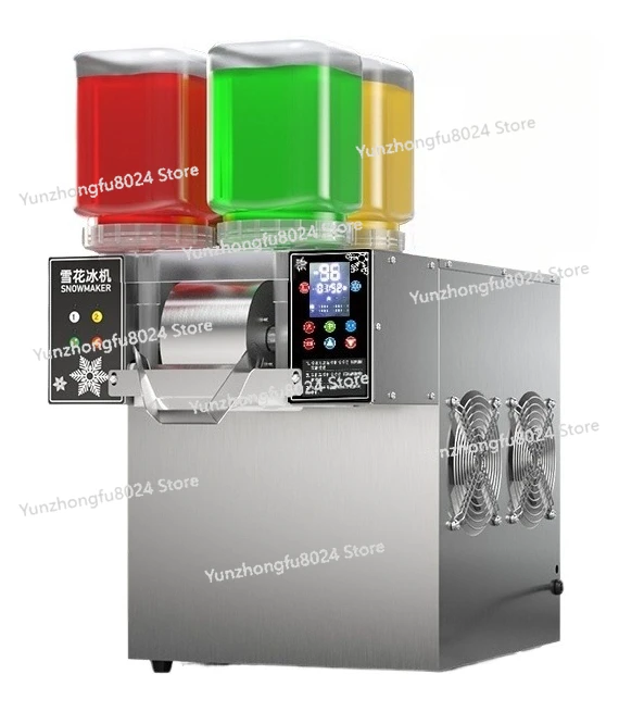 

120KG/24H Korean Snowflake Ice Machine Small Snow Continuous Cooled Milk Mango Bingsu Shaver Smoothie Crusher 110V 220V