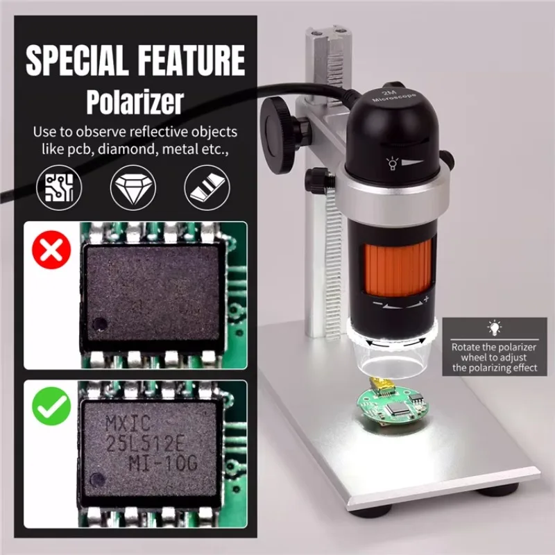Original polarizer latest high definition 5MP portable electronic USB digital microscope i microscope