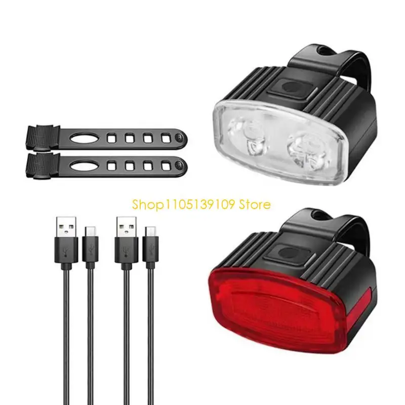 مصابيح LED الأمامية والخلفية LED مع بطارية قابلة لإعادة الشحن وتصميمات مقاومة للطقس تركيبات بسيطة للمغامرات في الهواء الطلق