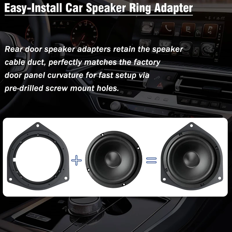 6.5 Car Rear Door Speaker Adapter Mount Bracket Universal Horn Washer Adapter Compatible with Nissan Toyota BYD Car Accessories