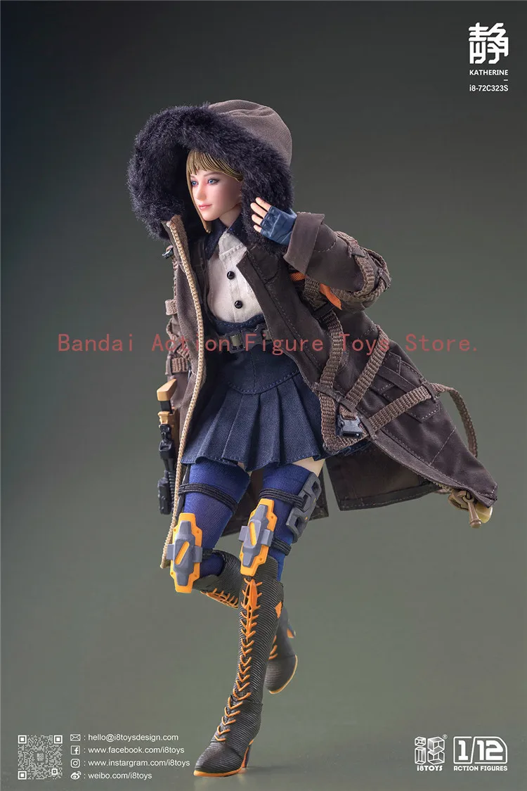 متوفر I8Toys 1/12 سلسلة كلب هادئ كاثرين I8-72C323 دمية متحركة للعين نموذج لجسم حلية مجموعة هدية