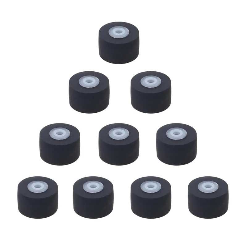 10pcs Casettes Tape Belt Pulley Pinch Roller Tape Recorders Pressure Belt Pulley Wheel for Cassette Recorders 10mm