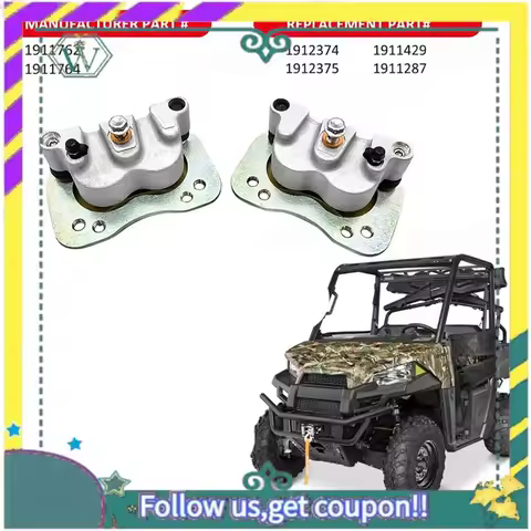 A82U-1Pair Motorcycle Rear Brake Caliper 1911765 1911764 For Polaris RZR-4-900 Ranger Crew 570/700/800-6X6/900/1000 MVRS 700