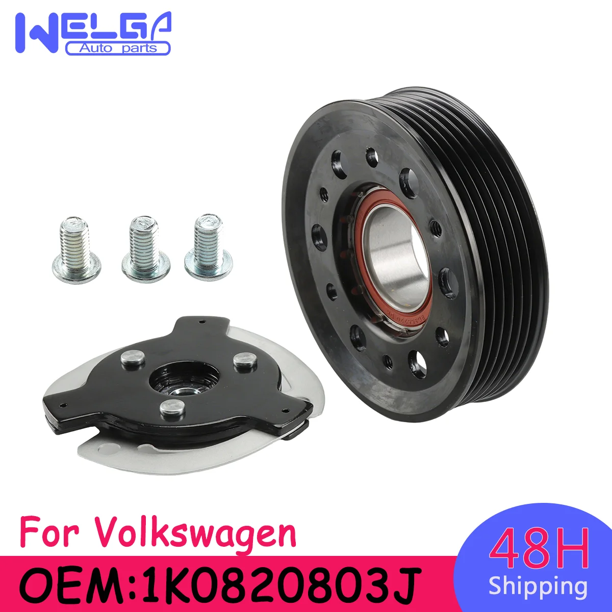 

A/C Air Conditioning Compressor Clutch Pulley 5C0820803G 1K0820803J For Vw Volkswagen Jetta mk6 2.0 2010-2018 5N0820803A