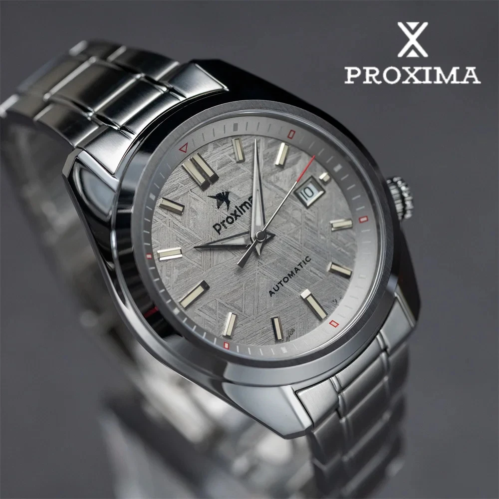 Proxima 42mm Luxury Men Watch Meteorite Dial PT5000 SW200 Automatic  Mechanical Business Wristwatches Sapphire BGW9 Luminous