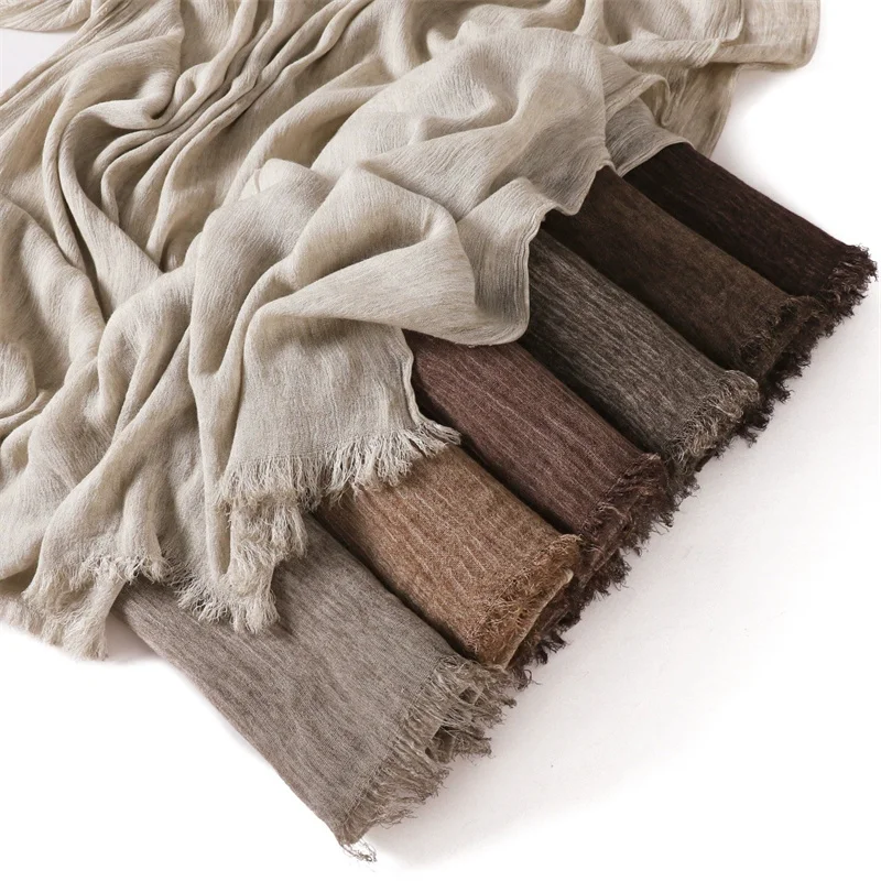 

Plain Turbans Tie Dyed Rayon Hijab Scarf Thin Ramadan Ombre Wrap Elastic Shawls High Quality Foulards Muslim Head Snood 180*70Cm