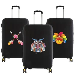 Juste de protection pour bagages, motif plume, design imprimé, housse de valise de voyage, étuis anti-poussière élastiques, accessoires de voyage, 18-32 pouces