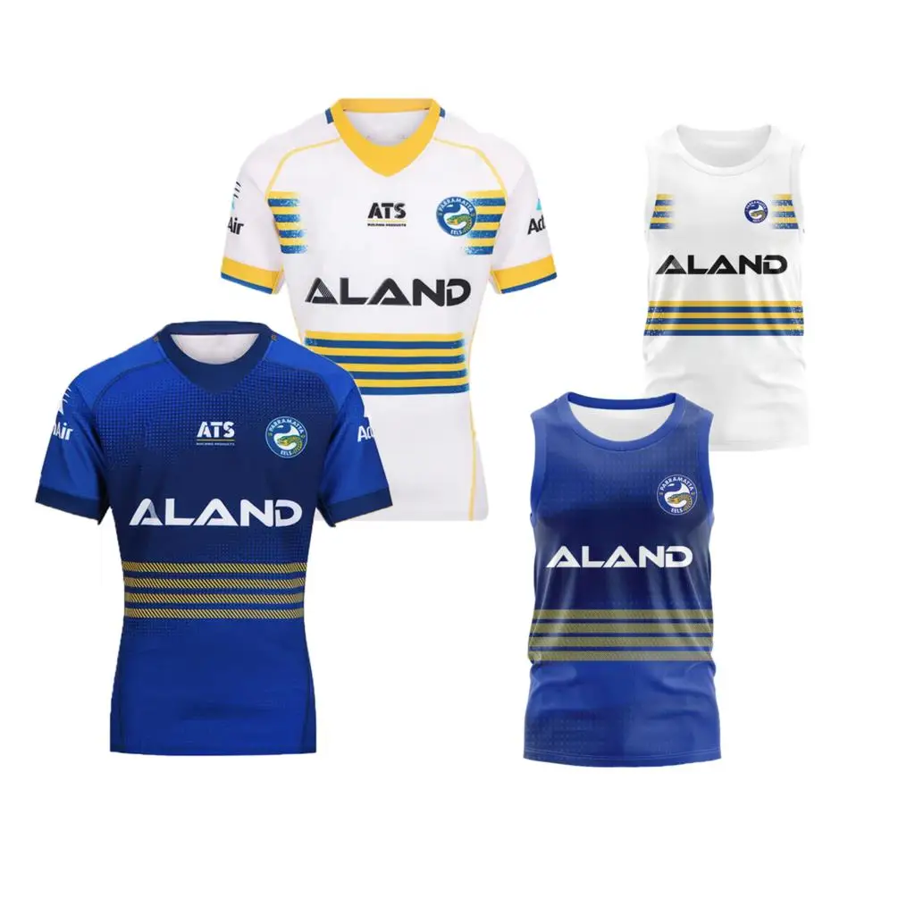 2024 Parramatta Eels  Men's Replica Home/Away Rugby Jersey Vest Shorts (Custom name and number )