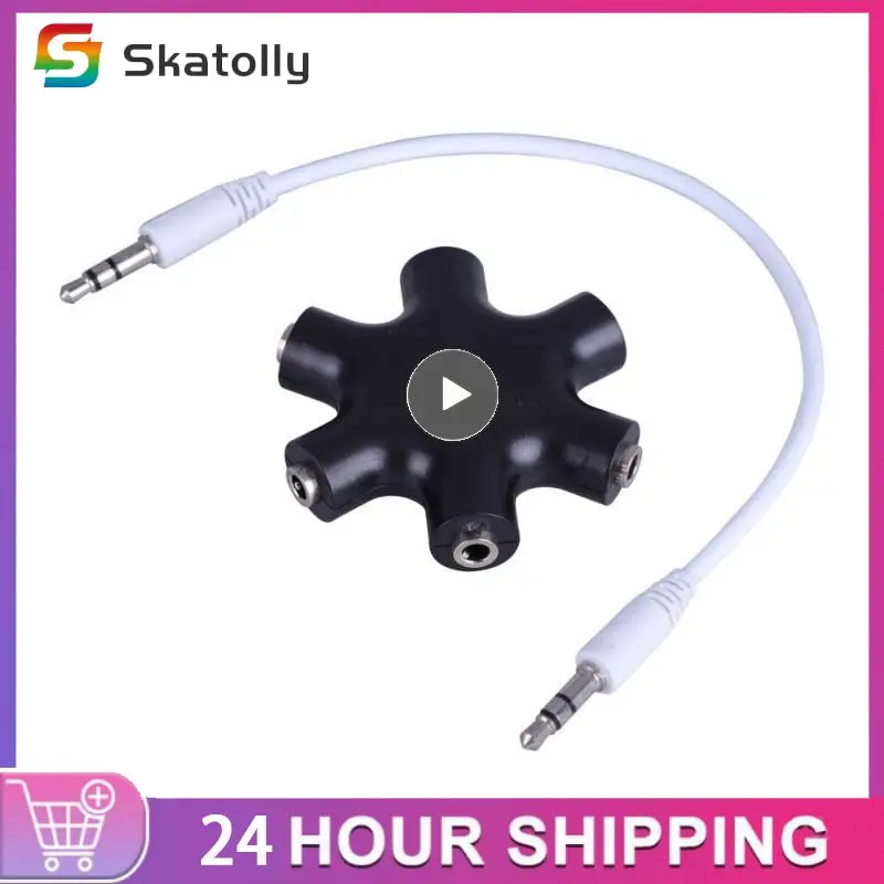 Multi Port 3.5mm Earphone Adapter Jack Plug Stereo Headphone Splitter for PC/MP3 Smartphone Player Audio Cables