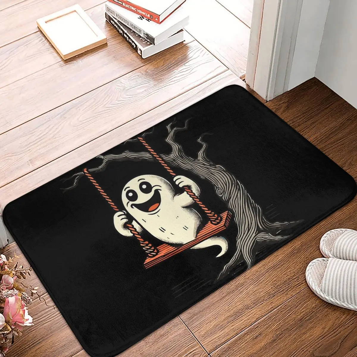 Swing Ghost Funny Halloween Non-slip Doormat Floor Mat Carpet Rug for Kitchen Entrance Home Bathroom Living room Footpad Mats