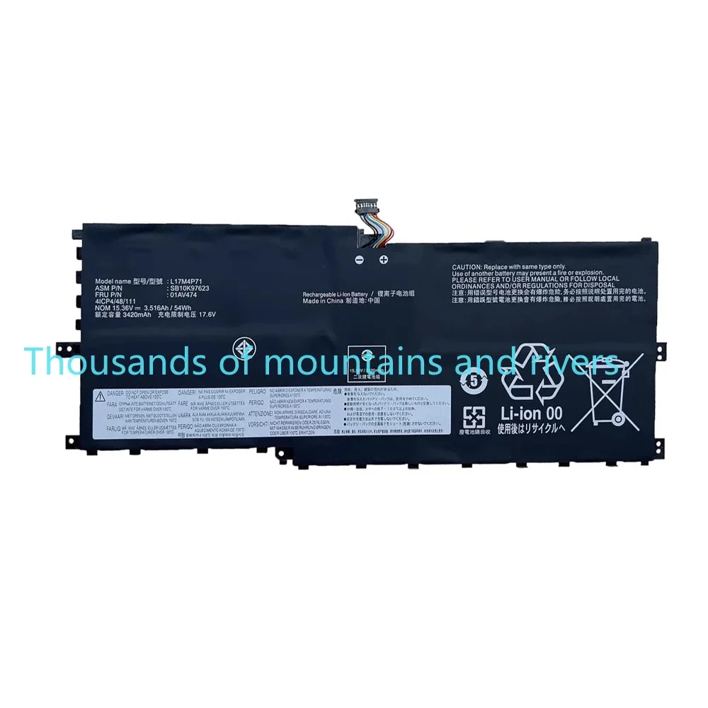 

L17M4P71 L17C4P71 Аккумулятор для Lenovo ThinkPad X1 Yoga 3-го поколения 2018 серии L17M4P73 SB10K97638 01AV499 01AV474 54WH