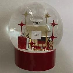 Crystal Snow Globes Crystal Ball Glass Craft Home Coffee Shop Desktop Decoration Christmas Birthday Wedding Valentine's Day Gift