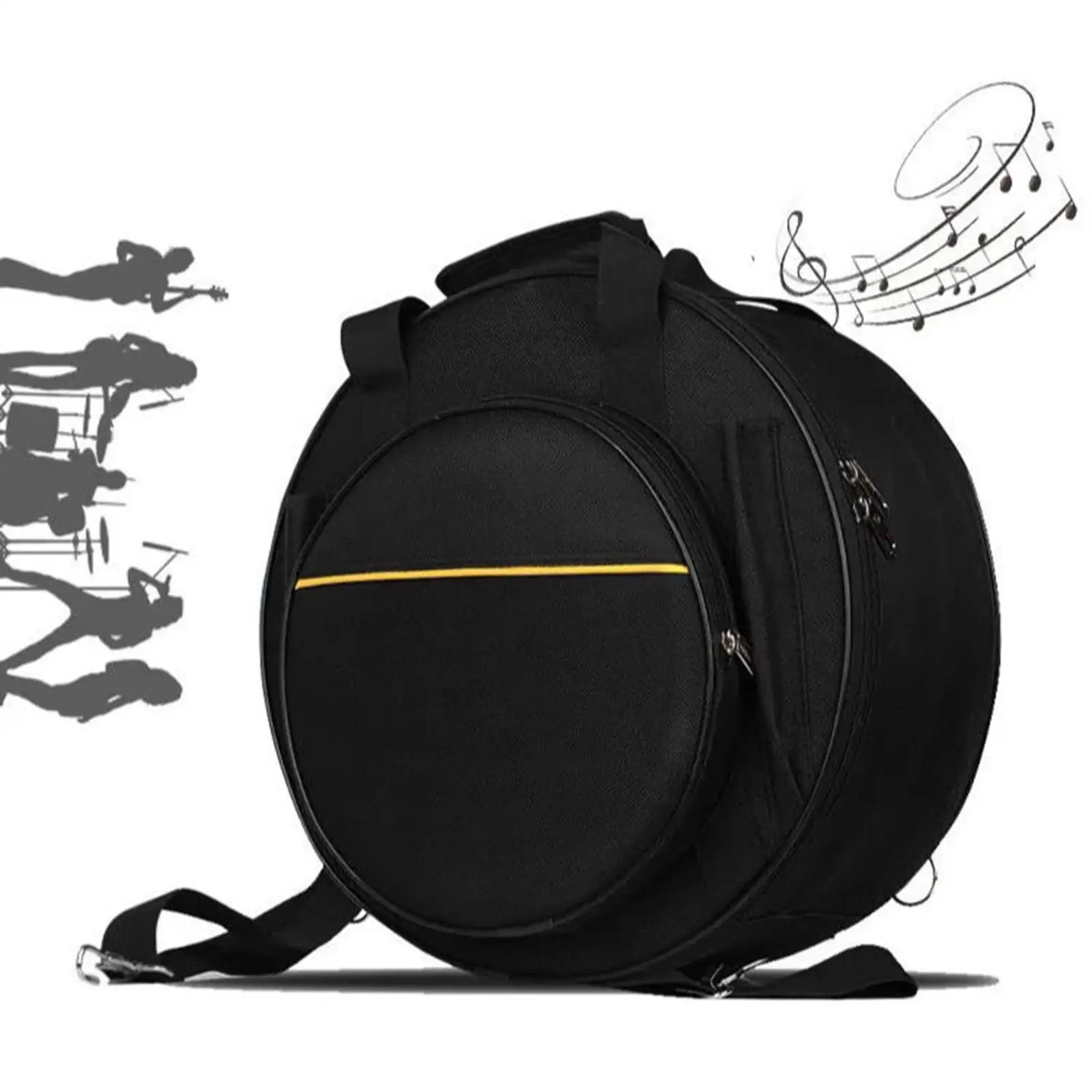 Waterproof Snare Drum Backpack Snare Drum Carrying Bag Case for Outdoor Travel Perform