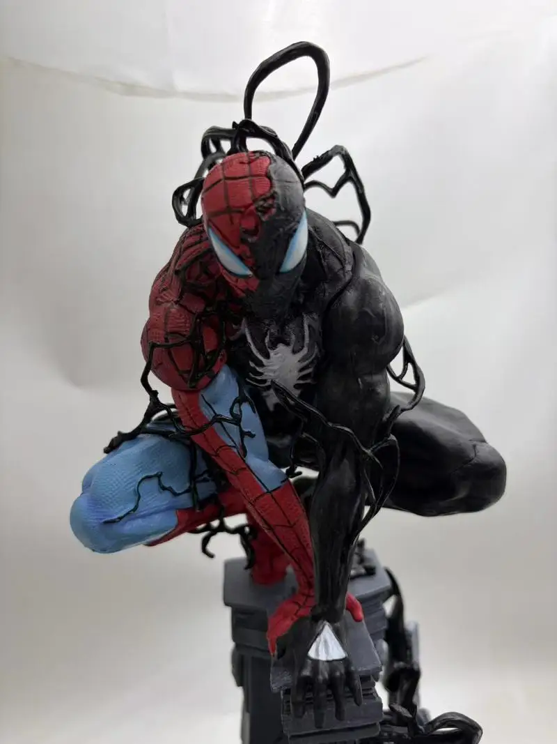 

Venom Symbiote Spider Man Action Figure Led Light Pvc Statue Model Anime Comic Collection Desktop Decoration For Adult