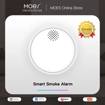 גלאי עשן אלחוטי Zigbee גלאי עשן אלחוטי אזעקת צליל 85db