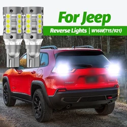 2pcs LED Reverse Light Blub Lamp W16W T15 Canbus For Jeep Cherokee KL Compass Grand Cherokee 4 Patriot Renegade Wrangler 3 JK JL