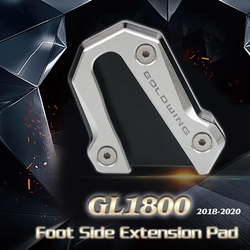 Motorcycle CNC Kickstand Foot Side Stand Extension Pad Support Plate Enlarge Stand For HONDA GL1800 Goldwing 1800 GL 1800