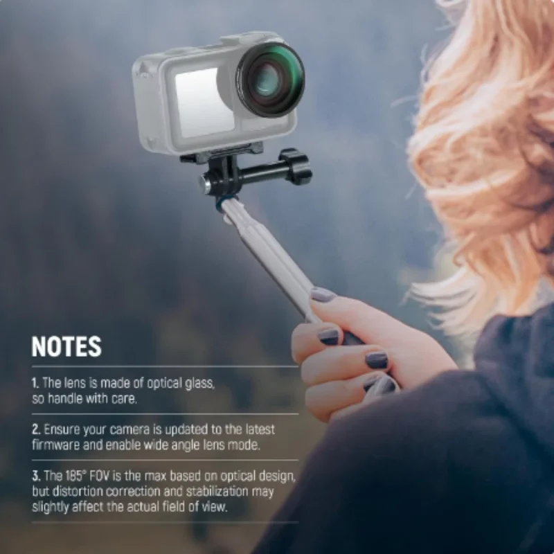 NEEWER OSMO Action FOV Boost Lens - Nakładka z gwintem i powłoką powiększającą pole widzenia do kamer sportowych DJI OSMO Action 4/5 Pro - Akcesoria — zdjęcie produktu 6