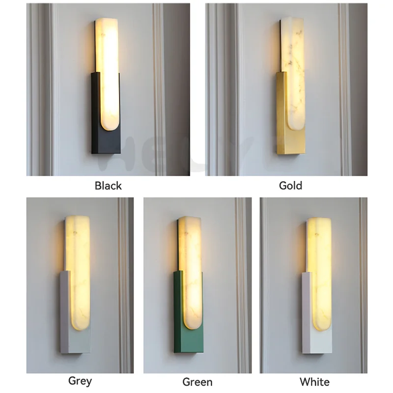 ديكور المنزل الشمال الحديثة غرفة نوم Scagliola الحائط تركيبات رمادي الشمعدانات مصابيح Led الراتنج بسيط المعادن المدخل الجدار الخفيفة