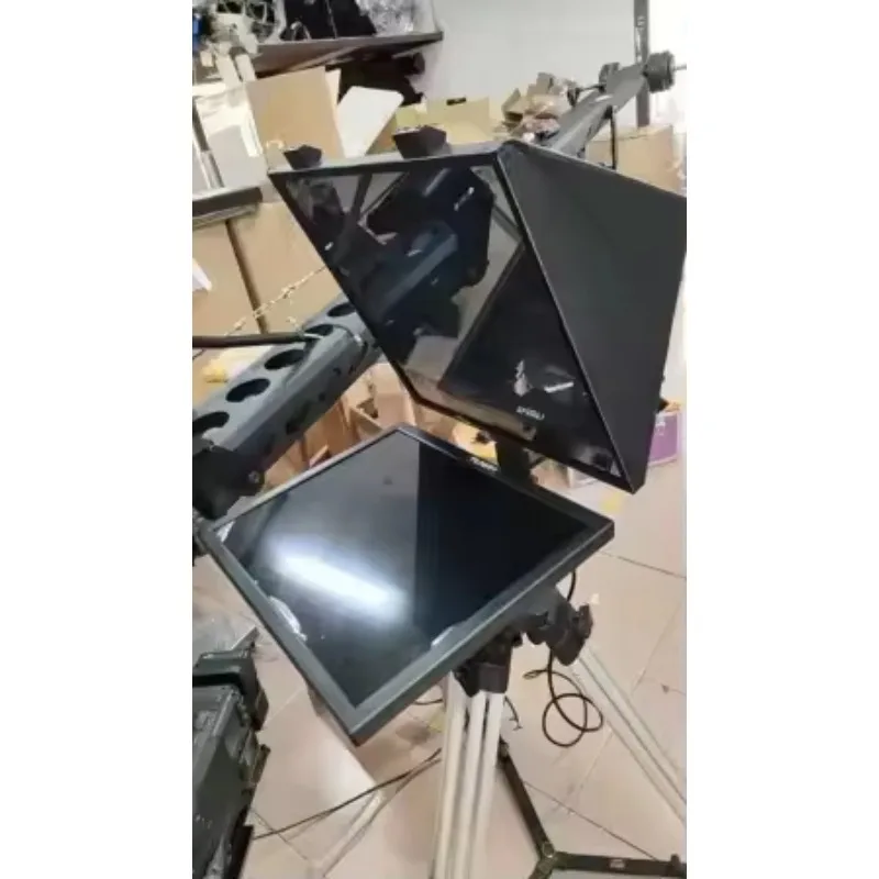 17 inch camera style broadcast teleprompter for live voice broadcasting
