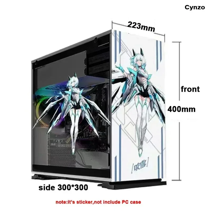 Customizatable PC Case Sticker DIY Anime Desktop Computer Cabinet Decorative Decal PC Mod Gamer