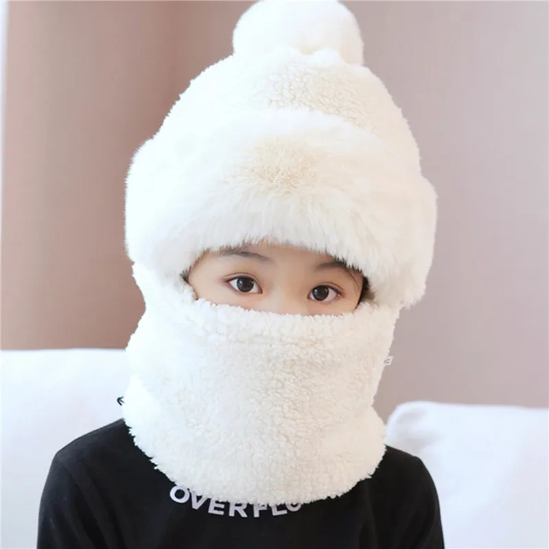 Fashion Comfortable Cap Kids Adults Warm Multi-functional Windproof Cap Parent-child Woolen All-Match Warm Cycling Cap