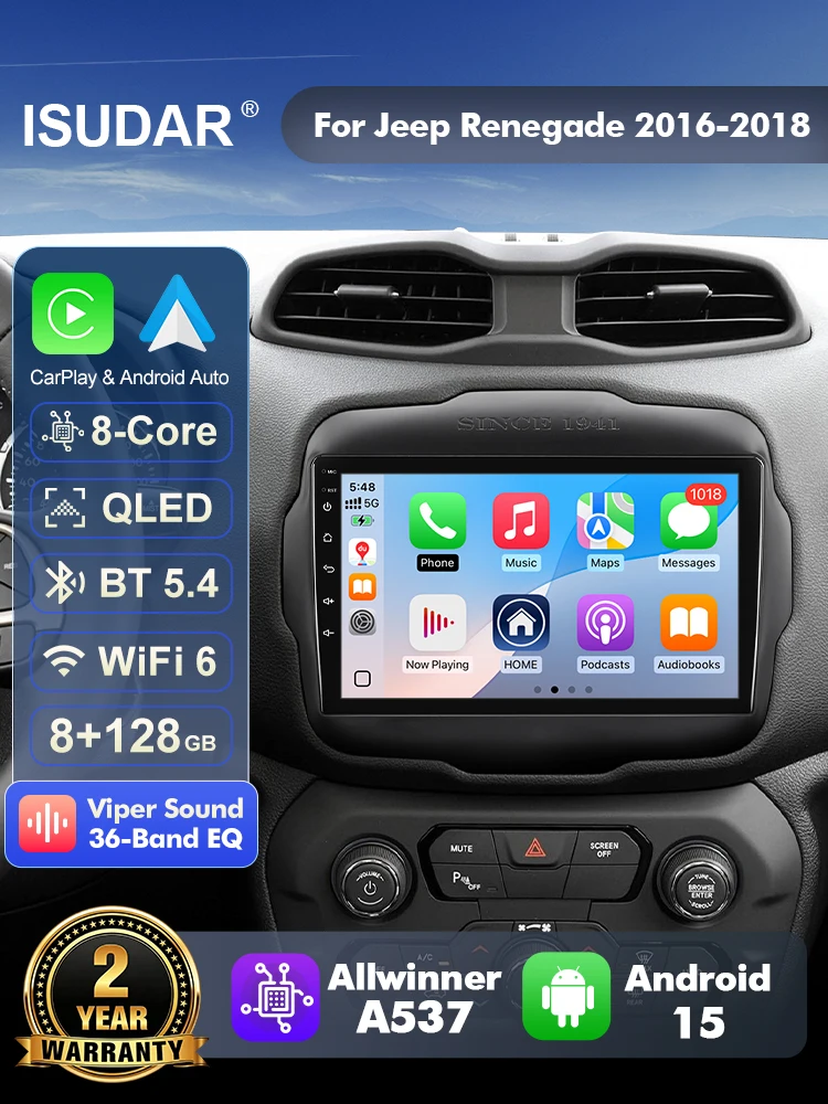 Android Head Unit 6Gb 128Gb - ISUDAR T57 Radio Android 15 untuk