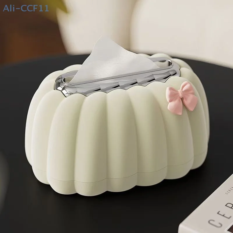 Household Spring Napkin Box With Shell Shape Smooth Extraction Modern Style Tissue Holder Suitable For Living Room Decoration