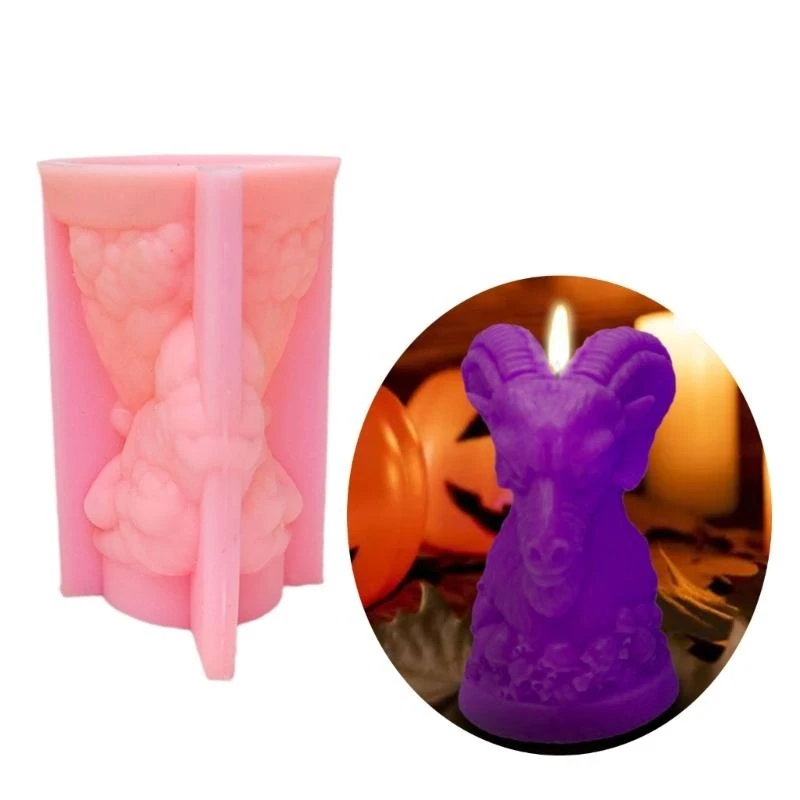 Sturdy Silicone Craft Mold for Skull Goat Shaped Supplies for Parties