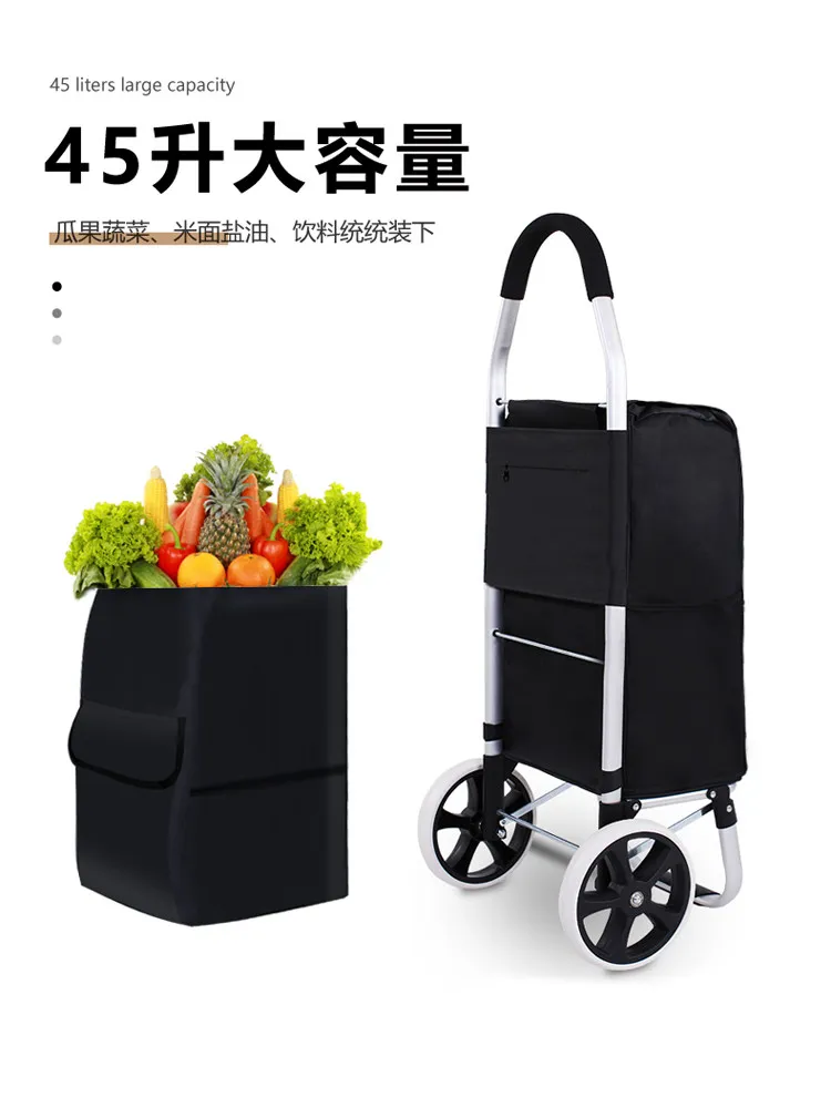 Climbing Shopping Cart Small Pulling Cart Elderly Folding Portable Light Trolley Trailer Climbing Artifact