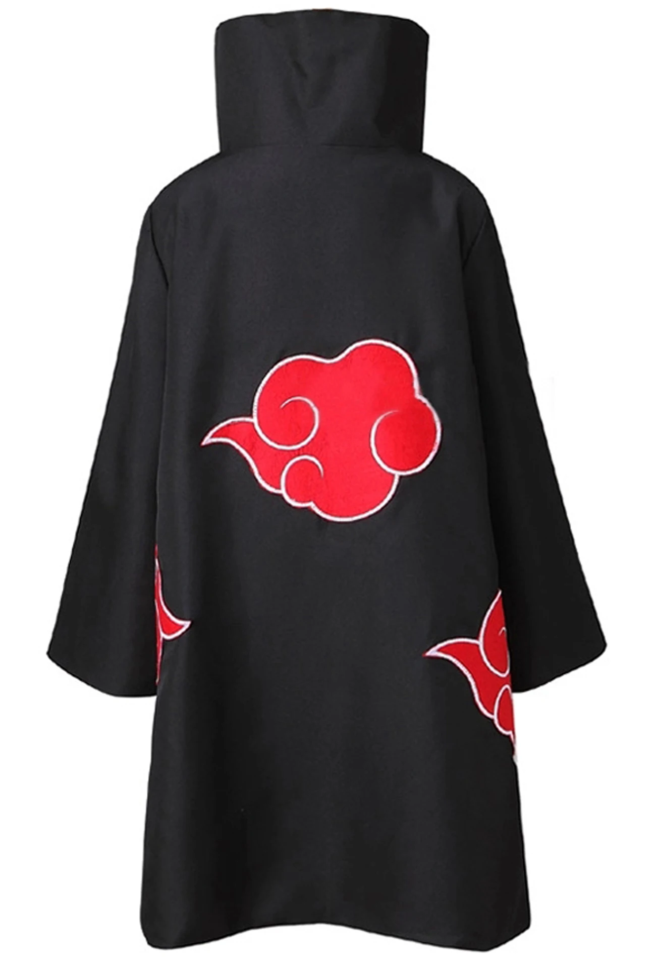 Akatsuki Uchiha Itachi Cloak for Kids Adult Long Black Robe Capes Halloween Carnival Cosplay Costume with Accessories