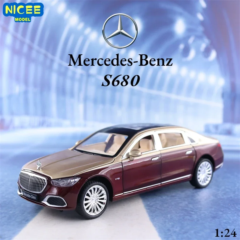 

1:24 Mercedes-Benz S680 High Simulation Diecast Car Metal Alloy Model Car Children's toys collection gifts F552