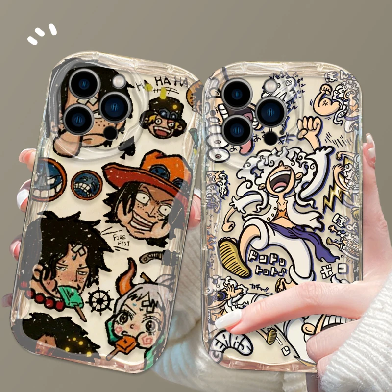 

Cool Cartoon O-one Pieces For iPhone 15 14 13 12 11 Pro Max XS Max X XR 7 8 Plus 6S 5S Silicon Wave Oil Phone Case