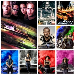 Fast And Furious Brian Dominic AB Diamond Painting Full Square Drills Paul Walker Movie Photo Art Mosaic Cross Stitch Room Decor
