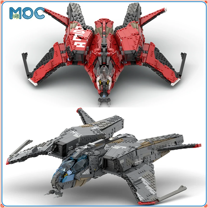 MOC Building Block Star Citizen Mustang Omega Series Space Shuttle Model Spaceshipe DIY Bricks Toys For Birthday Xmas Gifts