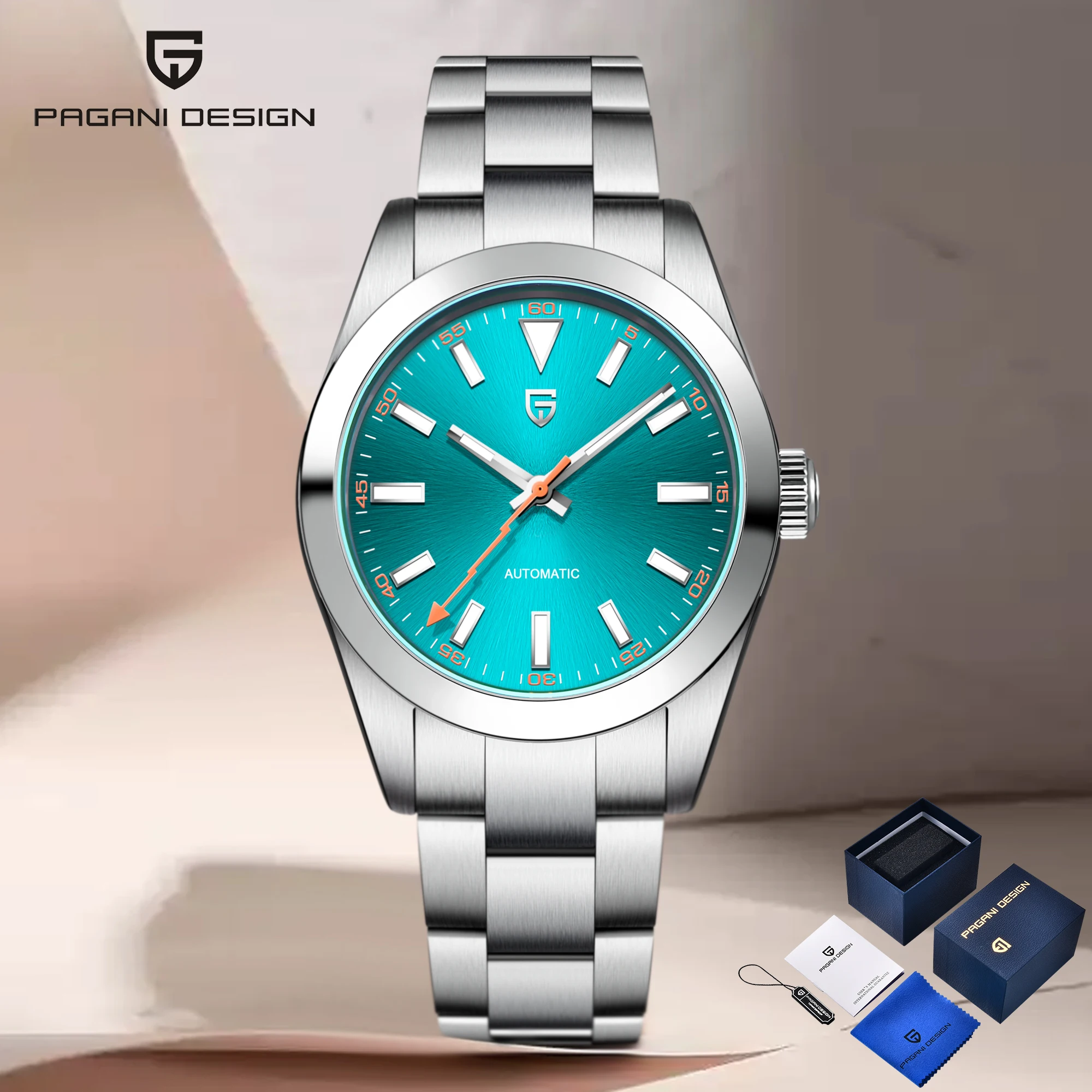PAGANI DESIGN ساعة رجالي 2025 ساعات أوتوماتيكية ميكانيكية فاخرة جديدة للرجل علوي الياقوت مرآة ساعات المعصم الفولاذ المقاوم للصدأ