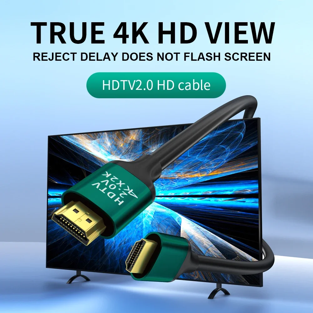 Совместимый кабель Anmck HDMI 4K 60 Гц 2,0 Версия 1,5 м поддержка ARC HDR 3D штекер-штекер для HD TVBox XBOX PS4 проектора
