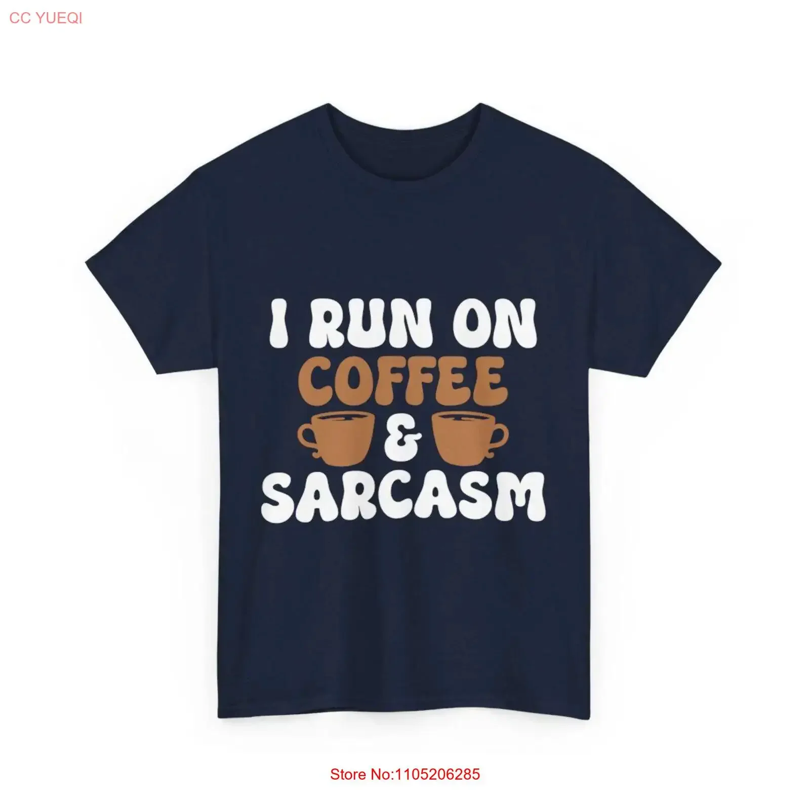 Funny Coffee T Shirt I run On And Cuss Words Sarcastic Sarcasm Cute Lover  vintage Washed Stylish Comfortable Unisex Soft