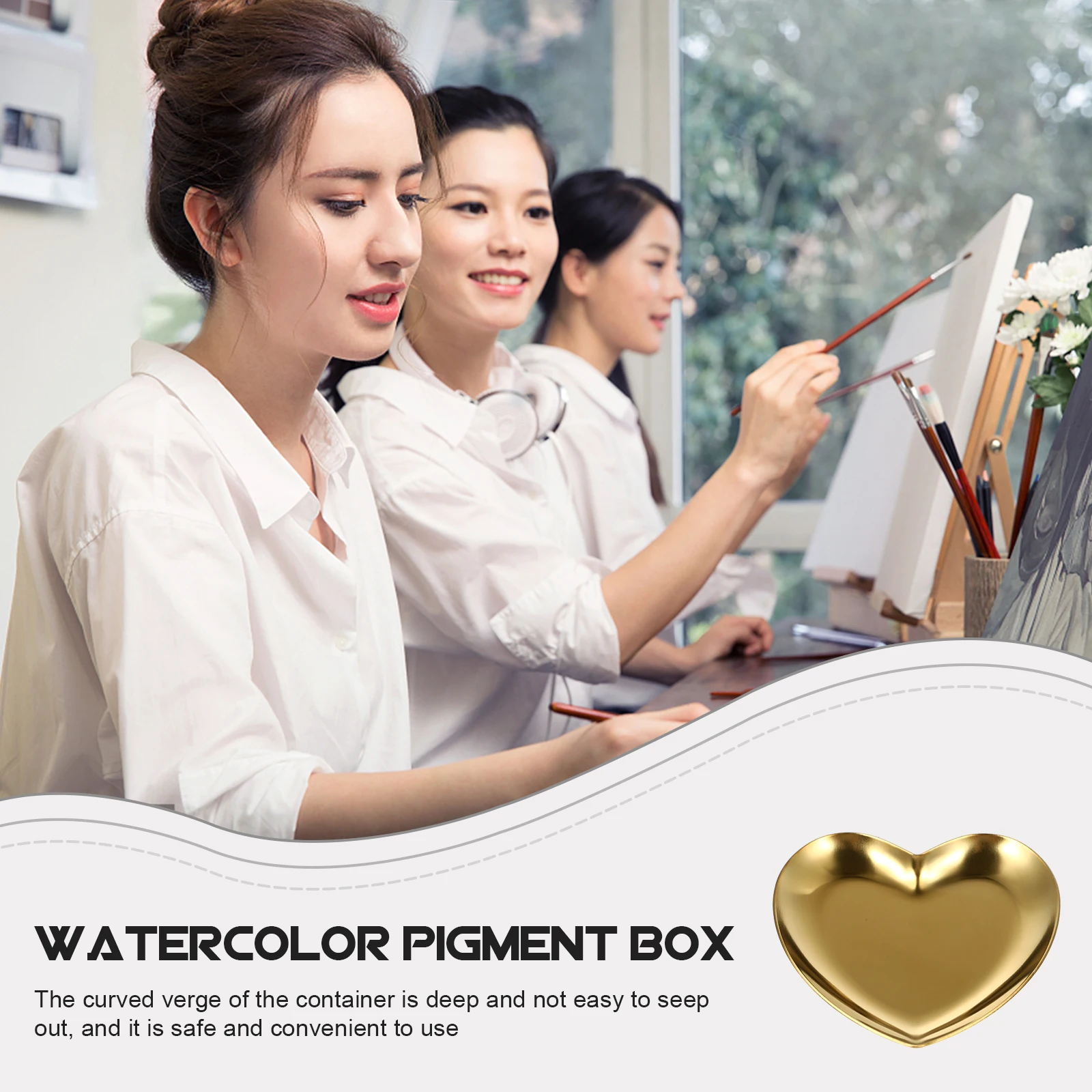 

Watercolor Mixing Palette Metal Paint Tray Color Mixing Tray Model Painting Pallet Painting Supply Stainless Steel Pigment Box