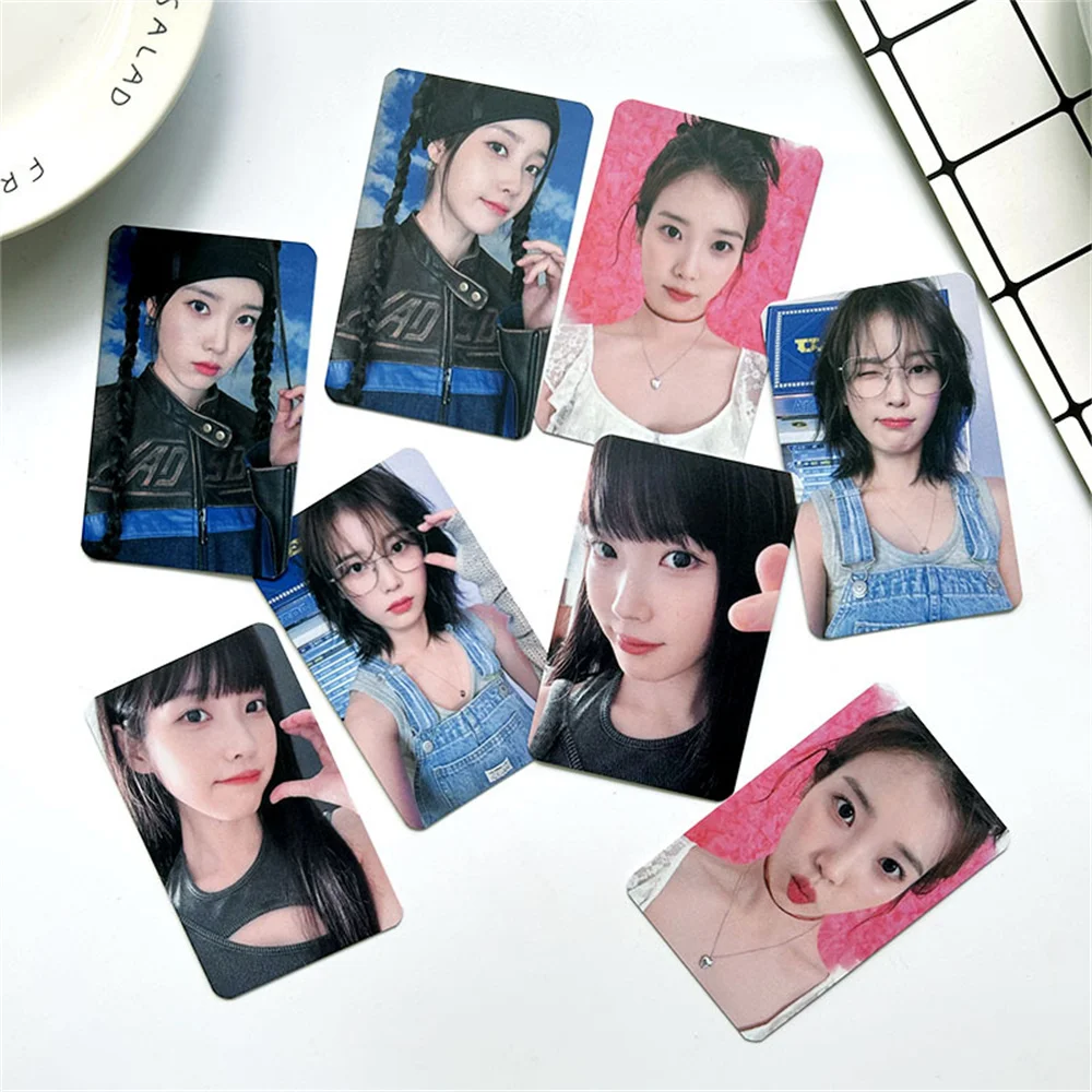 

8Pcs/Set KPOP IU UAENA 7th Membership Gift Photocards Lee Ji Eun Selfie Fashion Lomo Cards Two Sides Postcards Fans Collectibles