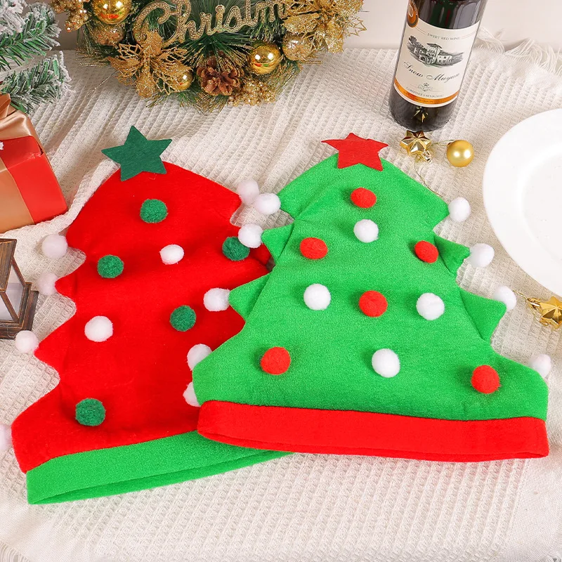 Creative Christmas Hat Cartoon Christmas Tree Hat Christmas Party Decoration Stage Performance Props