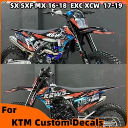 OTOM Custom Team Graphics Backgrounds Decals holographic Stickers Kit For KEWS K16 KTM SX SXF MX 16-18 EXC XCW 17-19 250 300