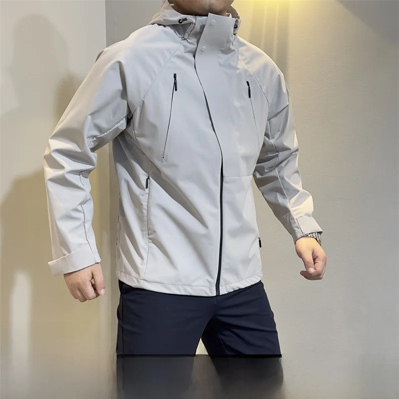 

High-End Softell Jaet Tech Fabric Outdoor Waterproof Men's Jaet Youth ular Stand Fit Long Sve Hooded Coat