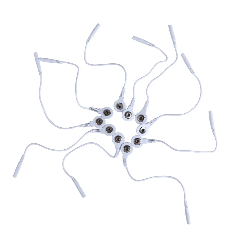 

Single Head Short Electrode Lead Cables Electrode Wires 2mm DChead 3.5mm Plug For TENS Massager Electrode Gloves/Pads2028