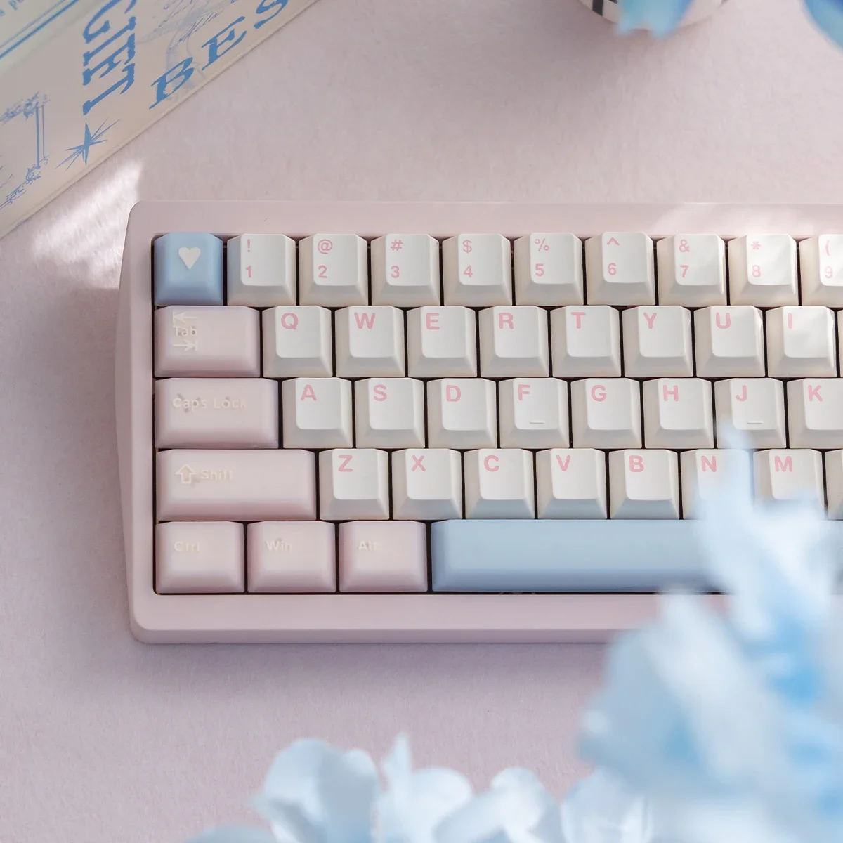 White Peach Oolong Theme keycap 164-key Cherry Profile ABS+PBT two-color molding process For Mad 60he Mad 68he Fun60  keyboard