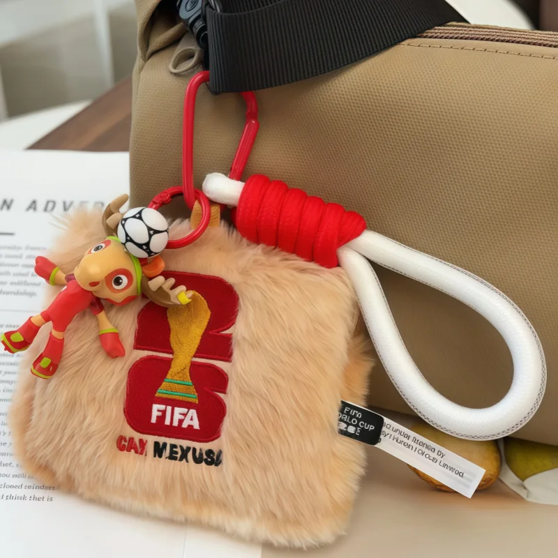 Genuine Product FIFA World Cup 2026 Maple Zayu Clutch Mascot Trendy Figurine Keychain Plush Bag view 2