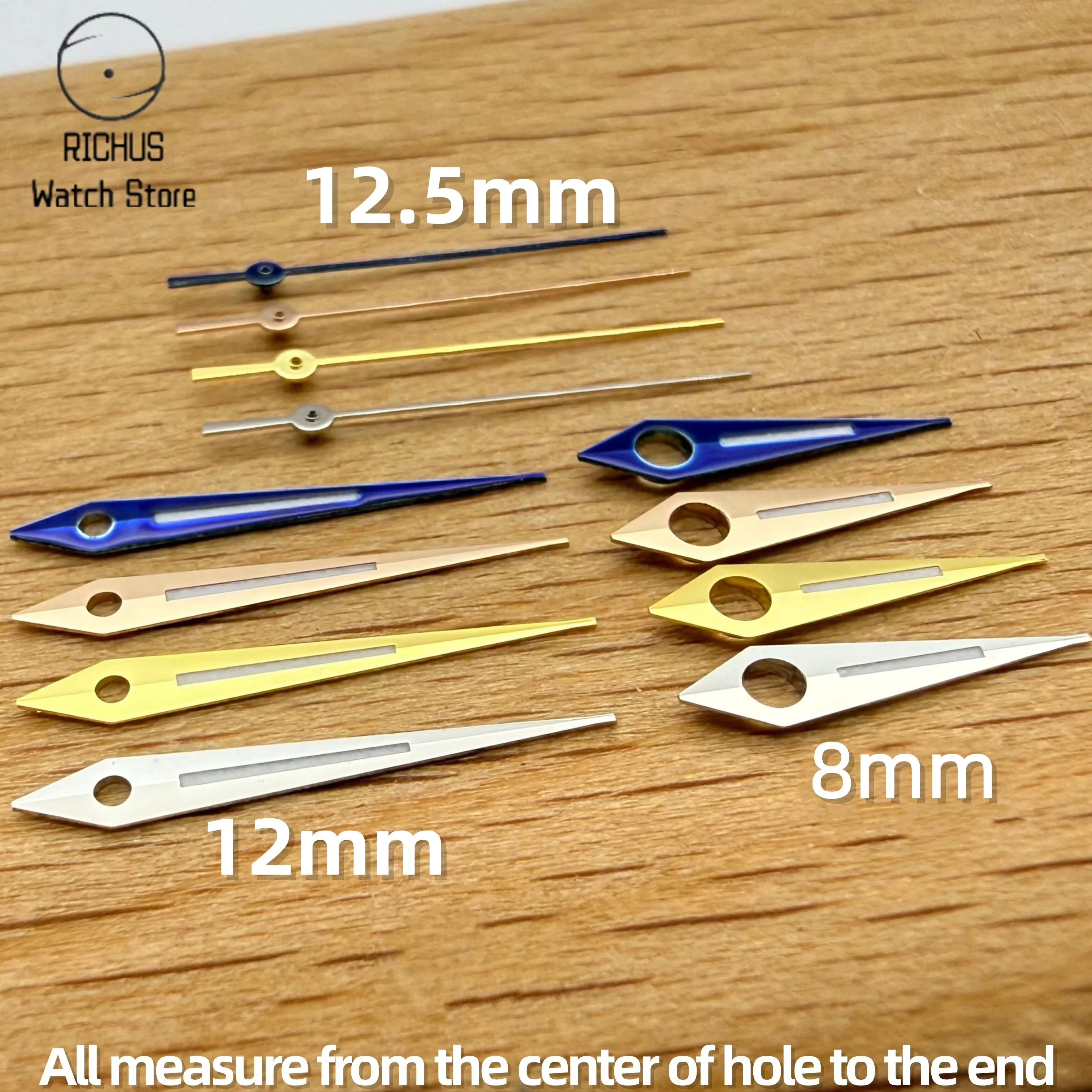 Green Luminous NH35 NH36 Sword Watch Hands Set 8x12x12.5mm Custom DIY Automatic Watch Mod Replacement Repair Parts