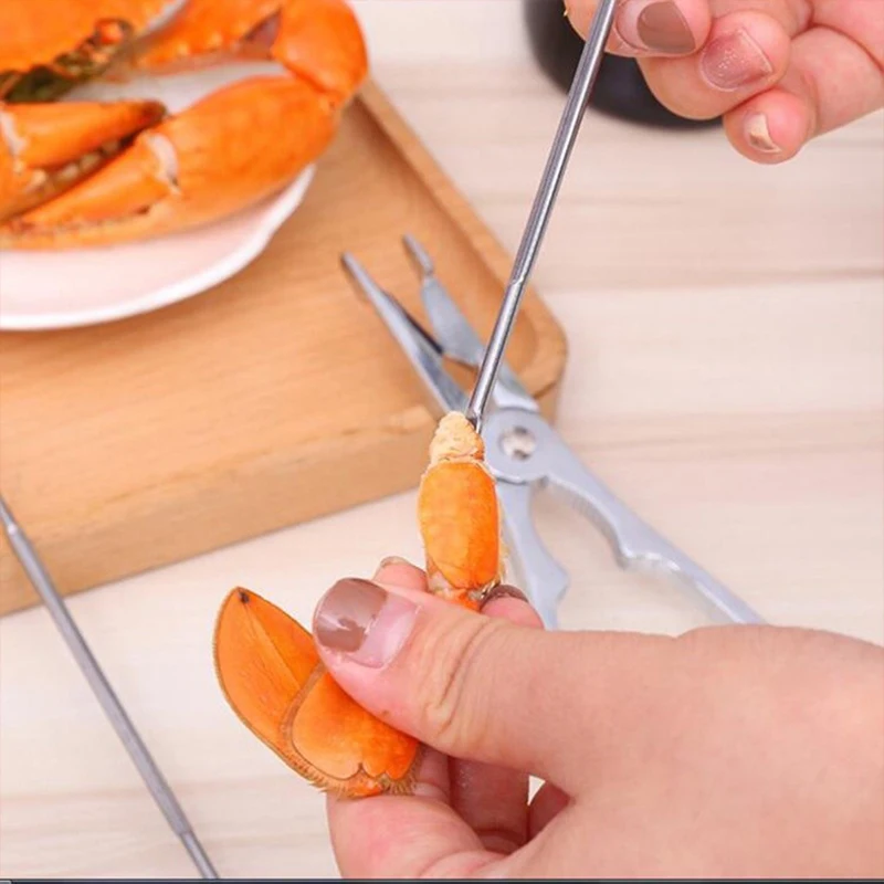 New 1pc Seafood Crackers Crab Forks Set Lobster Crab Opener Clip Leg Sheller Nuts Opener