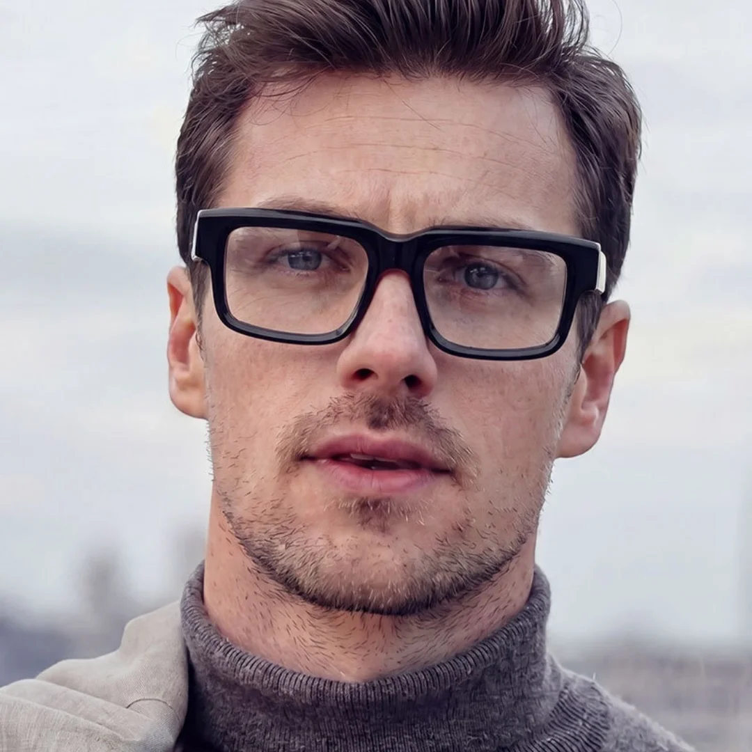 Custom Prescription Glasses Square Thick Acetate Glasses Frame Men Anti Blue Light Reading Glasses Women Luxury Eyeglasses