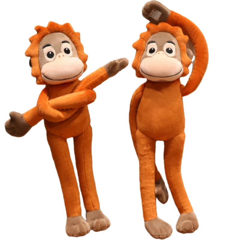 

Orange Gorilla Plushie Soft Stuffed Monkey Toy Cute Orangutan Animal Doll for Kids Hugging Pillow & Home Decor